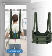 back stretcher spinal decompression harness lumbar support belt hanging alignment traction device for herniated disc back pain relief (fits waist 42~46") logo