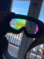 img 1 attached to Odoland Youth Ski Goggles: S2 Double Lens Snowboard Goggles With Anti-Fog And UV400 Protection For Kids Skiing review by Kaushik Sokolowski