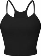 women's sleeveless crop tank top sexy scoop neck racerback ribbed knit basic camisole by abardsion logo