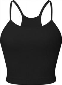 img 4 attached to Women'S Sleeveless Crop Tank Top Sexy Scoop Neck Racerback Ribbed Knit Basic Camisole By Abardsion