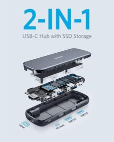 img 3 attached to 💪 Anker PowerExpand 4-in-1 SSD USB C Hub: 256G SSD, 4K HDMI, 100W PD, 2 USB 3.0 Data Ports