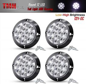 img 3 attached to 4" White LED Round Trailer Marker Lights - 12 Diodes, 2 Step Brightness For Truck/ATV/RV - GK12