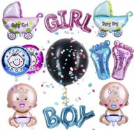 обманутая упаковка воздушных шаров конфетти с указанием пола для детского душа - proloso 36, с воздушными шарами из фольги для младенцев и баннером с буквами логотип
