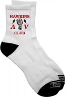 tooloud hawkins av club adult short socks: stand out in style! logo