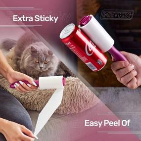 img 3 attached to Ultra Sticky Lint Roller With Protective Cover - Pet Hair Remover For Clothes And Furniture - 400 Sheets - Metkix Brand