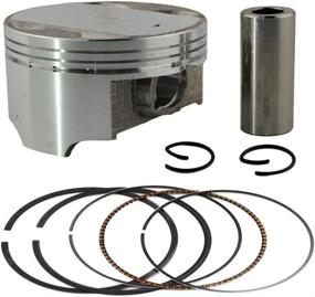 img 2 attached to 🛠️ AHL Oversize +50 Piston & Piston Rings Pin Clips Kit, Compatible with Suzuki DR250 1990-1995 73.5mm