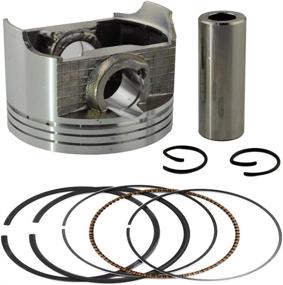 img 1 attached to 🛠️ AHL Oversize +50 Piston & Piston Rings Pin Clips Kit, Compatible with Suzuki DR250 1990-1995 73.5mm