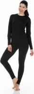 women's fleece-lined thermal long johns base layer pajama set for cold weather logo