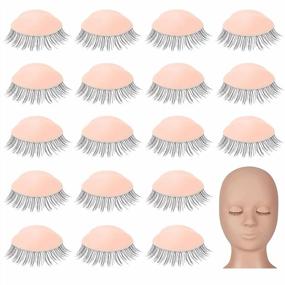 img 4 attached to Realistic Mannequin Eyelids With Lashes For Makeup Training: WSERE 9 Pair Replacements