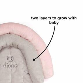 img 1 attached to Diono Cuddle Soft 2-In-1 Baby Head Neck Body Support Pillow For Newborn Baby Super Soft Car Seat Insert Cushion, Perfect For Infant Car Seats, Convertible Car Seats, Strollers, Gray/Pink