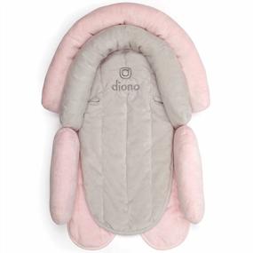 img 4 attached to Diono Cuddle Soft 2-In-1 Baby Head Neck Body Support Pillow For Newborn Baby Super Soft Car Seat Insert Cushion, Perfect For Infant Car Seats, Convertible Car Seats, Strollers, Gray/Pink