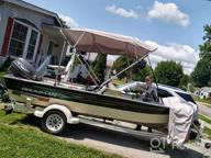 img 1 attached to 🚤 Seamander 3 Bow Bimini Top Boat Cover: Waterproof Sun Shade with Aluminum Frame & Rear Support Pole review by Derrick Patterson