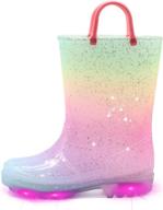 euxterpa toddler kids waterproof patterns glitter boys' shoes : boots logo