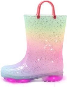 img 4 attached to EUXTERPA Toddler Kids Waterproof Patterns Glitter Boys' Shoes : Boots