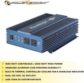 img 2 attached to Power Bright APS1000-12 Pure Sine Power Inverter 1000W Continuous / 2000W Peak 12V DC to 120V AC
