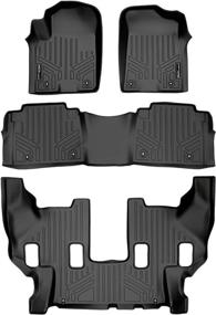 img 4 attached to 🏆 MAXLINER Floor Mats 3 Row Liner Set Black: Perfect Fit for 2017-2018 Armada, 2011-2013 Infiniti QX56, and 2014-2018 QX80