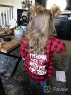 img 1 attached to Adorable Kids Baby Letters Print Long Sleeve Button Down Red Plaid Flannel Shirt - Perfect for Little Boys and Girls! review by Michael Robertson