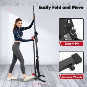 img 1 attached to 🧗 Doufit Vertical Climber Exercise Machine: Full Body Workout at Home with LCD Monitor