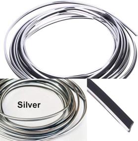 img 3 attached to WICHEMI Car Moulding Trim Strip Line Sticker DIY Automobile Air Outlet Dashboard Decoration 3D Styling Molding Strip Car Interior Motor Exterior Decoration 5 Meters Silver