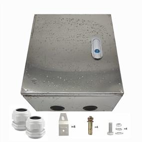 img 4 attached to 🔒 Durable and Secure 201 Stainless Steel Electrical Junction Box – IP65 Waterproof DIY Metal Project Outlet Box with Lock (M-11.8"x 9.8"x 6.5")