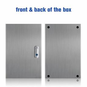 img 3 attached to 🔒 Durable and Secure 201 Stainless Steel Electrical Junction Box – IP65 Waterproof DIY Metal Project Outlet Box with Lock (M-11.8"x 9.8"x 6.5")