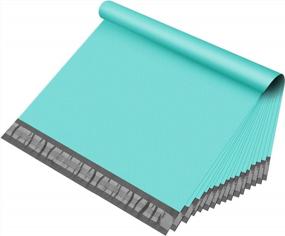 img 4 attached to 100 Pcs 12X15.5 Teal Poly Mailer Envelopes For Clothing/ T-Shirt/ Shirt Shipping Bags, Embossed Dots Design Self-Adhesive Postal Bags - Fuxury