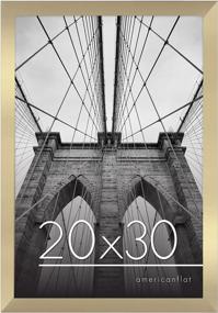 img 4 attached to Gold Composite Wood Poster Frame With Polished Plexiglass - 20X30 Size - Horizontal And Vertical Formats For Wall - Includes Hanging Hardware By Americanflat
