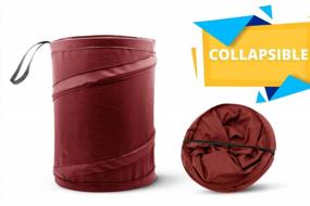 img 3 attached to Car Trash Can, Portable Garbage Bin, Collapsible Pop-Up Water Proof Bag, Waste Basket Bin, Rubbish Bin (2 Pack, Maroon)