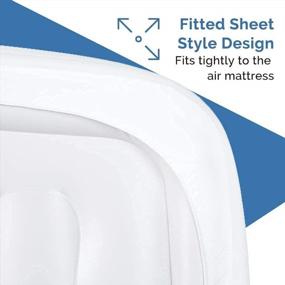 img 1 attached to Bedecor Twin Fitted Sheet For Inflatable Air Mattress - 21" Deep, No Disassembly Required - White
