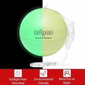 img 3 attached to Glow In The Dark Tether Ball Set With Carabiner, Ball Pump & Needle For Kids & Adults Outdoor Game