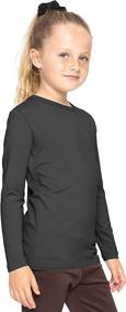 img 4 attached to 👚 Stretch Comfort Girls Sleeve X Small Girls' Tops, Tees & Blouses: Stylish and Comfy Clothing Options for Girls