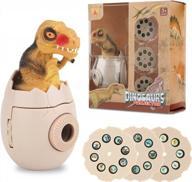 dinosaur night light projector for kids - septcity flashlight with 3 films, perfect birthday gift or party favor! logo