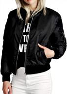 lavnis women's long sleeve bomber jacket zip up windbreaker outerwear lightweight fall coat logo