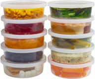 40 упаковок прочных контейнеров для аппетитных изделий вместимостью 8 унций с крышками - идеально для хранения пищи и изготовления слизи. логотип
