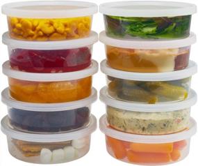 img 4 attached to 40 упаковок прочных контейнеров для аппетитных изделий вместимостью 8 унций с крышками - идеально для хранения пищи и изготовления слизи.