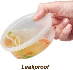 img 2 attached to 40 Pack Of Durable 8 Oz. Deli Containers With Lids - Perfect For Food Storage And Slime Making