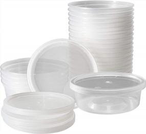 img 3 attached to 40 Pack Of Durable 8 Oz. Deli Containers With Lids - Perfect For Food Storage And Slime Making