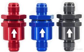 img 1 attached to CNRQAR Aluminum -6 AN to AN6 Inline Non-Return Check Valve with Internal Spring Design - Red