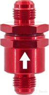 cnrqar aluminum -6 an to an6 inline non-return check valve with internal spring design - red logo