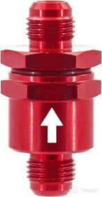 img 4 attached to CNRQAR Aluminum -6 AN to AN6 Inline Non-Return Check Valve with Internal Spring Design - Red