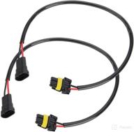 🔌 h11 extension-fog light cable pair: enhance car lighting with h11 to 9006 9005 retrofit wire harness converter left and right car extension wiring harness socket for led headlight fog light connector socket adapter logo