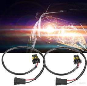 img 1 attached to 🔌 H11 Extension-Fog Light Cable Pair: Enhance Car Lighting with H11 to 9006 9005 Retrofit Wire Harness Converter Left and Right Car Extension Wiring Harness Socket for LED Headlight Fog Light Connector Socket Adapter