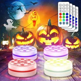 img 4 attached to Halloween Pumpkin Lights, Waterproof LED Battery-Operated For Inside Pumpkin Decorations And Parties