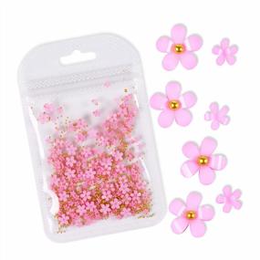 img 1 attached to Stunning Nail Art Decorations: AddFavor 3D Flower Nail Charms In Gold - 500PCS Acrylic Resin Flowers, Gems & Caviar Beads For DIY Nails Jewelry Design & Accessory For Women & Girls