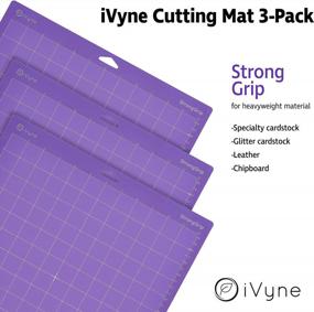img 3 attached to Maximize Your Cricut Cutting With The Strong Grip IVyne Cutting Mat: 12X12, BPA-Free, Anti-Slip Surface - 3 Pack