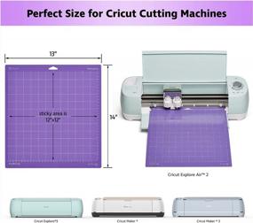 img 1 attached to Maximize Your Cricut Cutting With The Strong Grip IVyne Cutting Mat: 12X12, BPA-Free, Anti-Slip Surface - 3 Pack