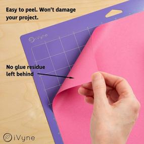 img 2 attached to Maximize Your Cricut Cutting With The Strong Grip IVyne Cutting Mat: 12X12, BPA-Free, Anti-Slip Surface - 3 Pack