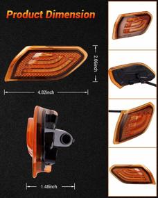 img 3 attached to XPCTD LED Front Fender Side Marker Light Turn Signal Lamp Compatible With Jeep Wrangler JL 2018 2019 2020 2021 Amber Lens Driver & Passenger Side (Amber)