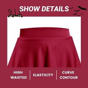 img 3 attached to Flared Mini Skater Skirt For Women - Versatile Stretchy Pleated High Waisted Casual Wear By NexiEpoch