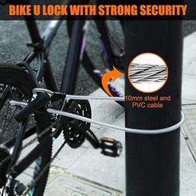 img 2 attached to Защитите свою поездку с помощью сверхмощного велосипедного U-образного замка ARDOR VAN'S и комплекта тросов с монтажным держателем и 3 ключами